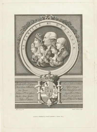 Groepsportret van de Spaanse Koninklijke familie