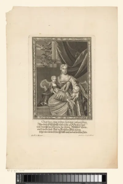 Groepsportret van Elisabeth Christine van Brunswijk en haar gezin