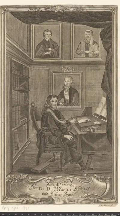 Groepsportret van Martin Luther en zijn familie