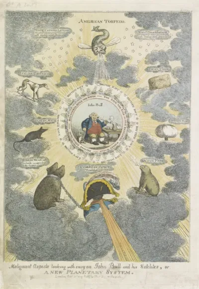 Groot-Brittannië als het middelpunt van het zonnestelsel, 1807