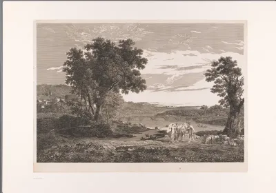 Groot landschap met Jakob en Laban