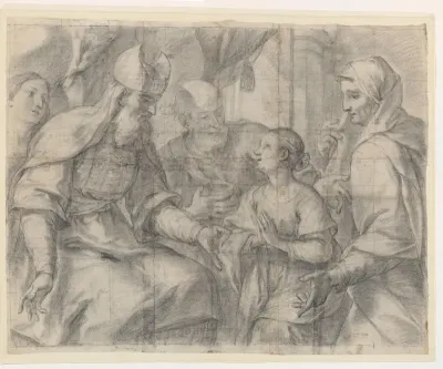 Groot ontwerp voor een tempelgang van Maria