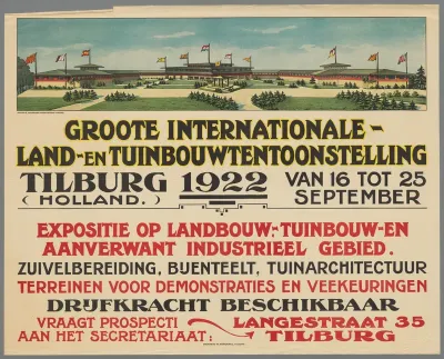 Groote internationale land- en tuinbouwtentoonstelling Tilburg Holland 1922 (...)