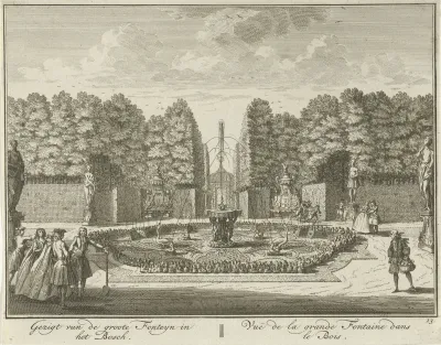 Grote fontein in de tuin van Huis ter Meer te Maarssen