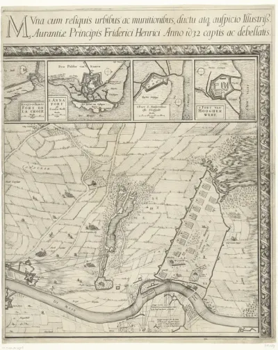 Grote kaart van het beleg van Maastricht, 1632, plaat 3