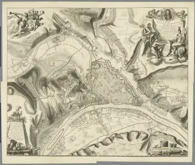 Grote kaart van het beleg van Namen, 1695