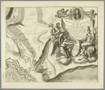 Grote kaart van het beleg van Namen (blad nr. 2), 1695