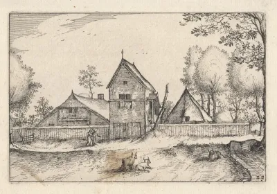 Grote ommuurde boerderij