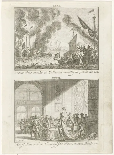 Grote Pier maakt de Zuiderzee onveilig, 1516, en Vrede van Kamerijk, 1529