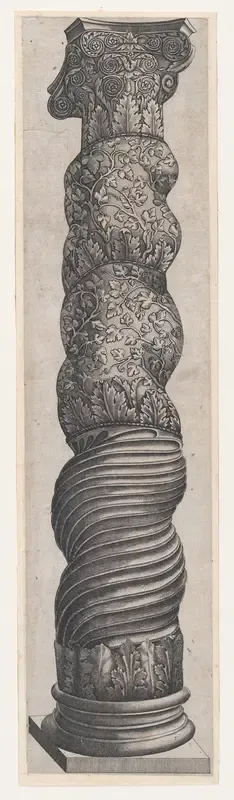 Grotesque Winding Column in St. Peter's, from "Speculum Romanae Magnificentiae"
