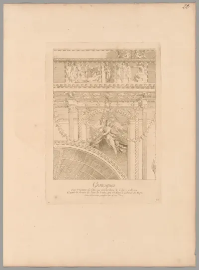Grotesques, from Recueil d'estampes d'après les plus beaux tableaux et d'après les plus beaux desseins qui sont en France (Cabinet Crozat)