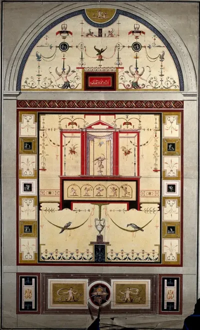 Grotteschi in the Vatican: mural decorative panels showing birds and figures