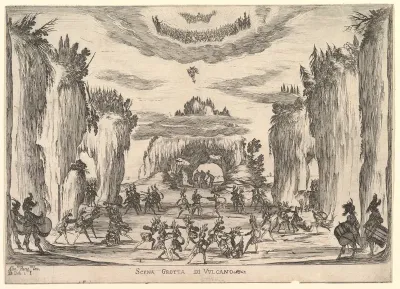 Grotto scene with Vulcan, from "The marriage of the gods" (Le nozze degli Dei)