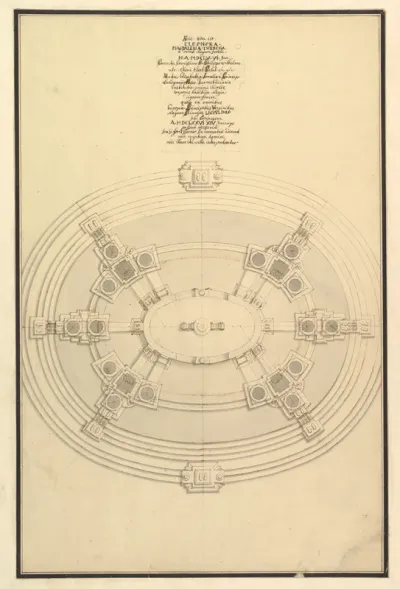 Ground Plan for a Catafalque for Eleonora Magdalena Theresa (1655–1720)
