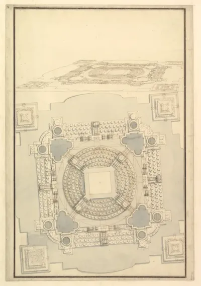 Ground Plan of the Catafalque for Anna Cristina, Wife of Carlo Emanuele II of Savoy