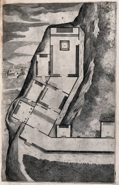 Ground plan of the church on Mount Verna