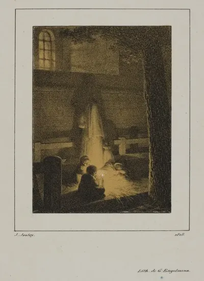 Group of Children Around a Candle