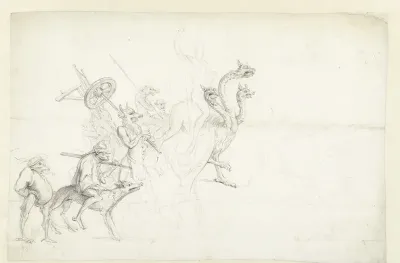 Group of Imaginary Creatures, Turned to the Right