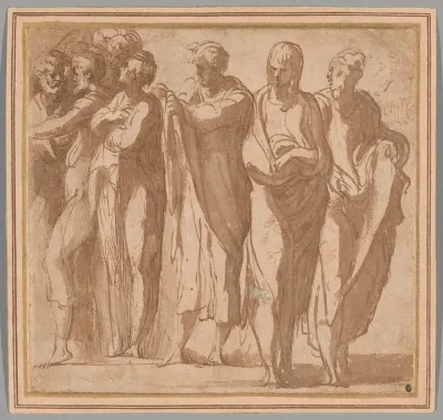 Group of Nine Standing Figures