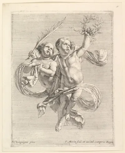 Groupe de deux angelots (regardant vers la droite)