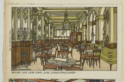 Gruss aus dem Café zum "Fenstergucker"