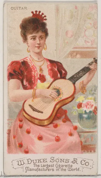 Guitar, from the Musical Instruments series (N82) for Duke brand cigarettes