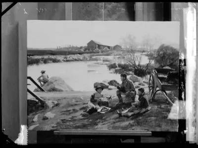 Gunnar Berndtson: "Levähdys markkinamatkalla" vuodelta 1886