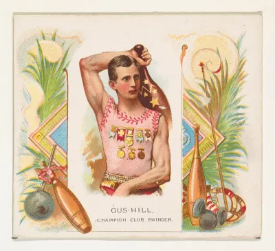 Gus Hill, Champion Club Swinger, from World's Champions, Second Series (N43) for Allen & Ginter Cigarettes