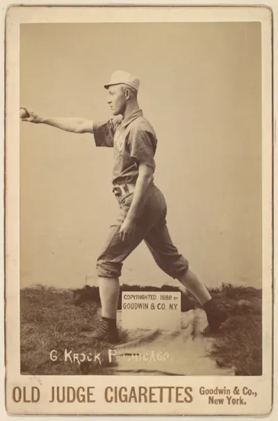 Gus Krock, Pitcher, Chicago, from the series Old Judge Cigarettes