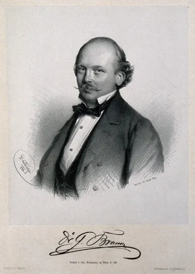 Gustav Braun. Lithograph by A. Dauthage, 1860