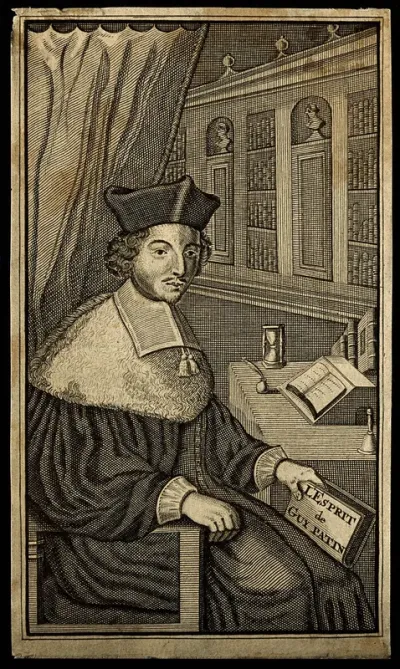 Guy Patin. Line engraving, 1710