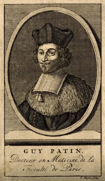 Guy Patin. Line engraving by P. Sluyter