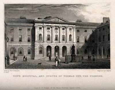Guy's Hospital, Southwark: inside the courtyard