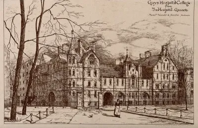 Guy's Hospital, Southwark: the medical school, south of the main building