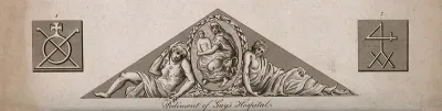 Guy's Hospital, Southwark: the pediment sculpture