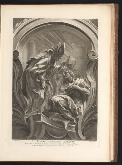 H. Aignan, bisschop van Orleans, geneest Agrippa