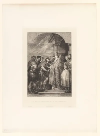 H. Ambrosius laat keizer Theodosius niet toe in de kerk