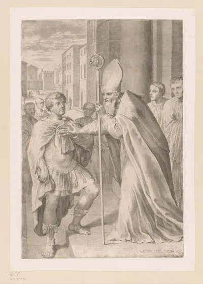 H. Ambrosius verbiedt de toegang tot de kerk aan keizer Theodosius