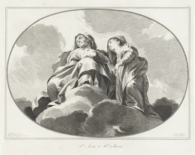 H. Anna en Maria in de wolken