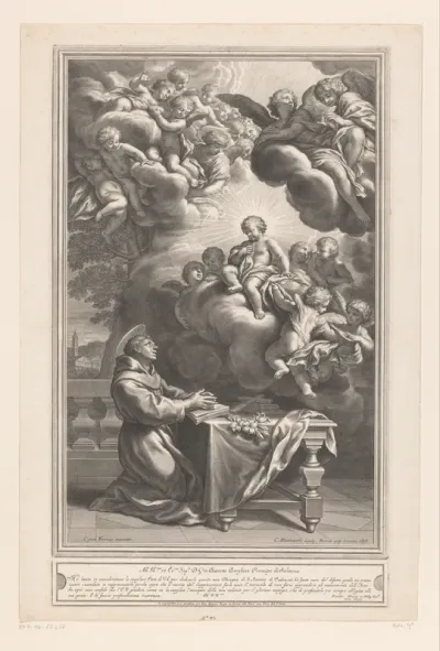 H. Antonius van Padua aanbidt het Christuskind
