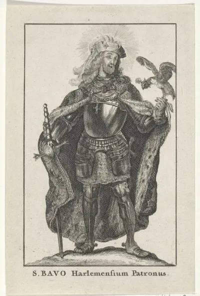 H. Bavo met een valk op zijn hand