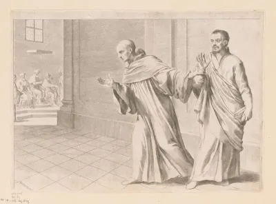 H. Bernardus in discussie met Abélard tijdens het concilie van Soissons