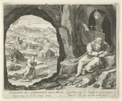 H. Euthimius de Grote en H. Theoctistus Hegumen als kluizenaars