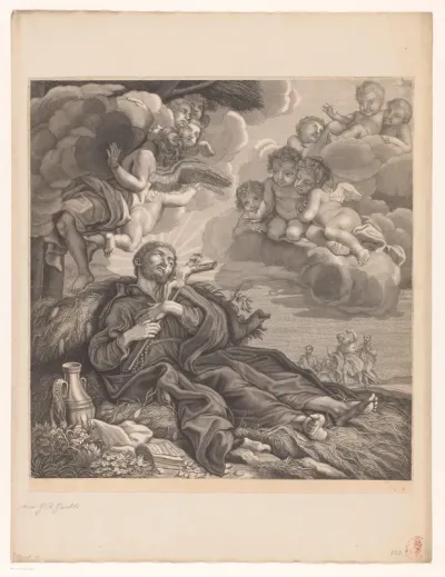 H. Franciscus Xaverius met kruisbeeld in het stro