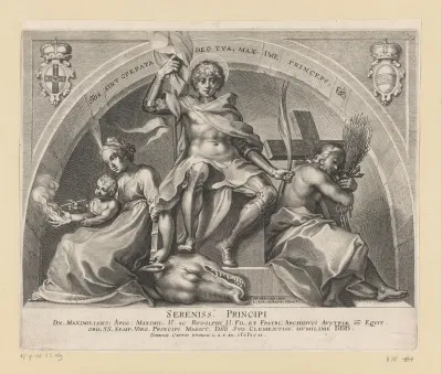 H. George met H. Margaretha en Maria Magdalena aan weerszijden