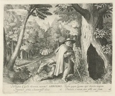 H. Geraldus van Mitternach als kluizenaar