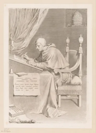 H. Gregorius I aan zijn schrijftafel