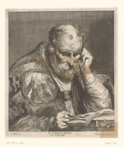 H. Gregorius leest een boek