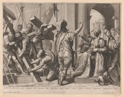 H. Helena en de opgraving van de drie kruisen van Golgota