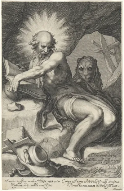 H. Hieronymus in een grot